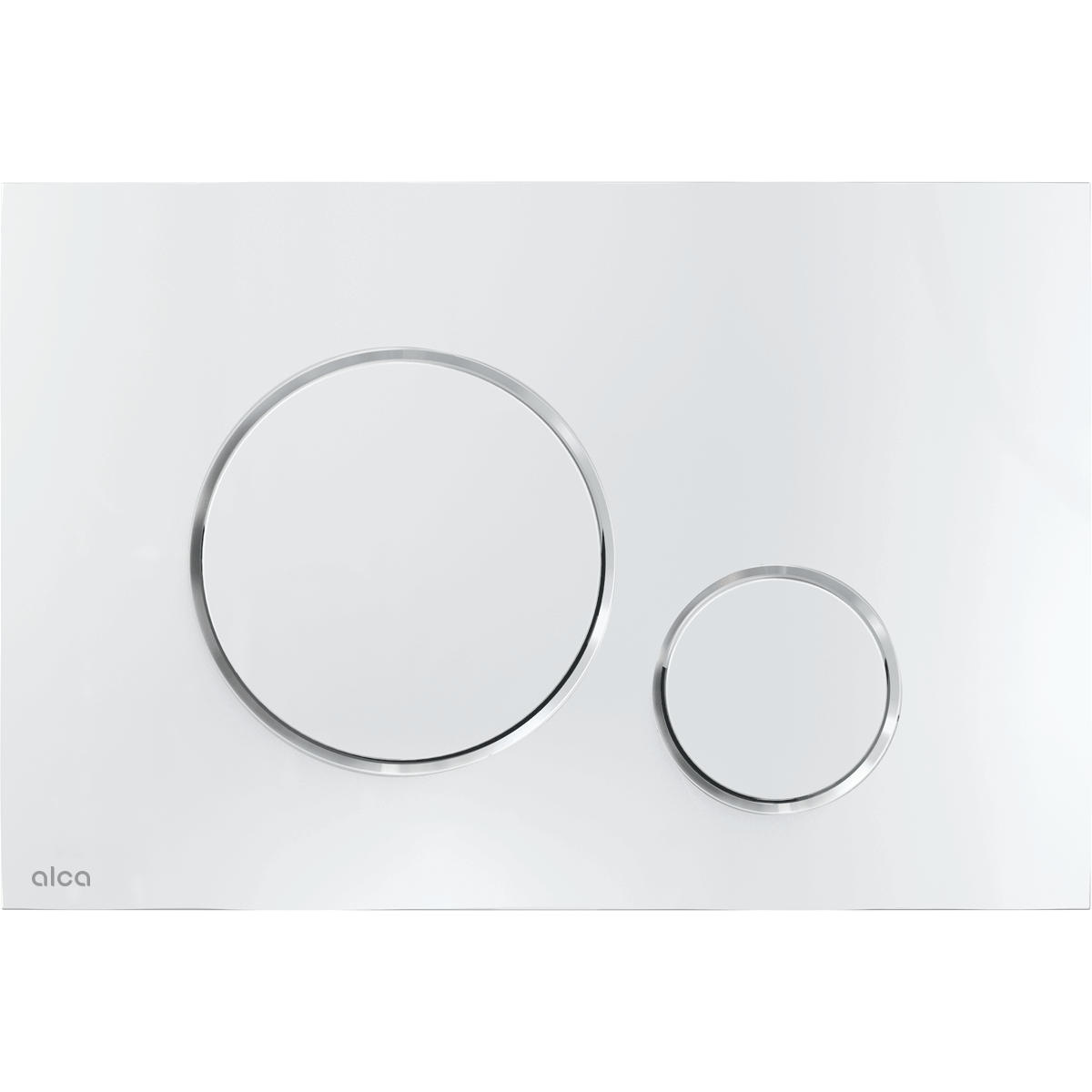WC-SET ROLO Weiß, Slim-Sitz, Vorwandelement und Betätigungsplatte M671 Chrom THIN - Weiß, Keramik (53/119.5/48.5cm) - bad land