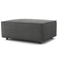 POLSTERHOCKER rechteckig - Anthrazit/Schwarz, Kunststoff/Textil (97/40/79cm) - home24