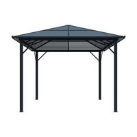 PERGOLA - 398 cmcm x 300 cmcm - Metall - Anthrazitgrau - RADELA - Anthrazit, Metall (398/260/300cm) - Vente-Unique