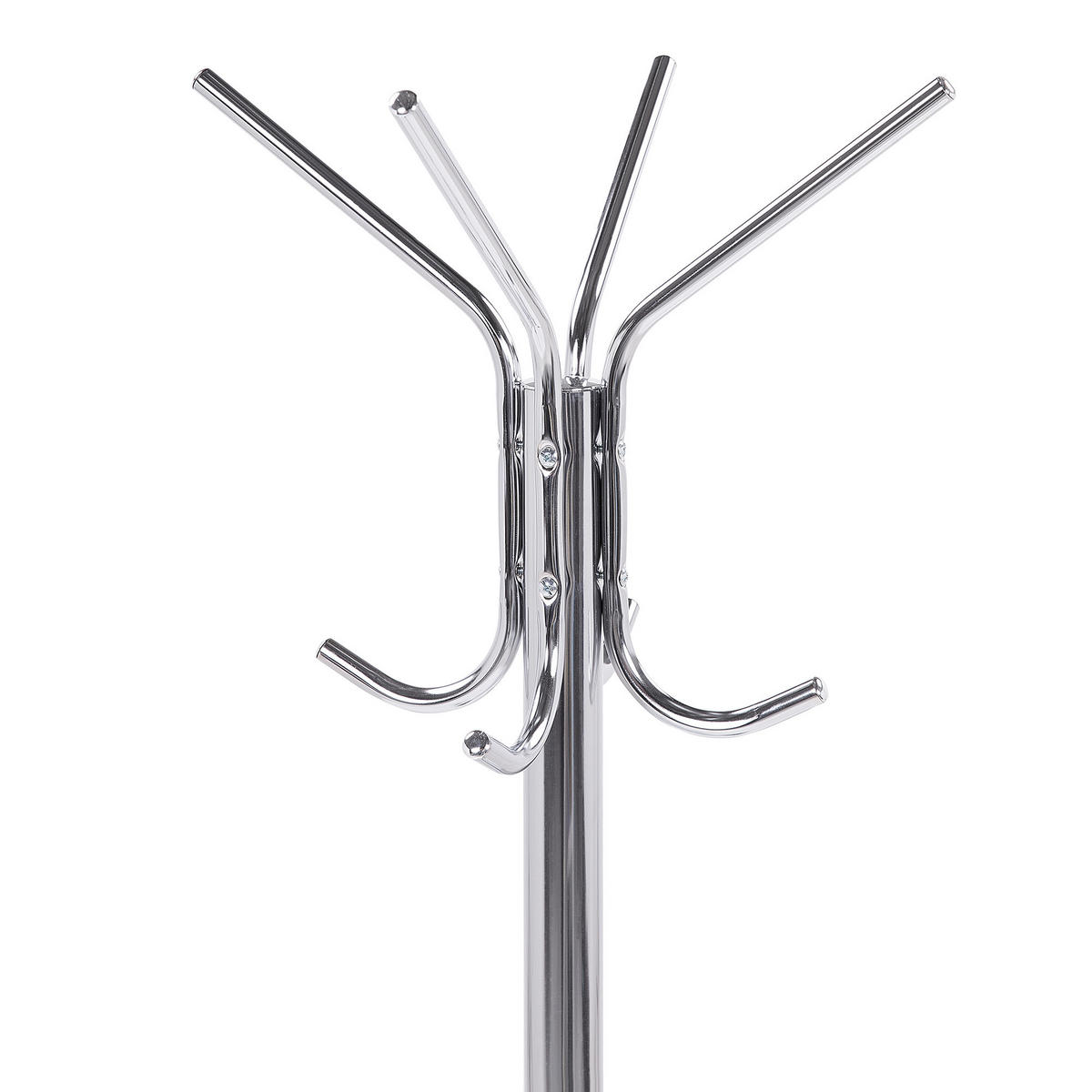 KLEIDERSTÄNDER Chromstahl silber 185 cm Claxton - Silberfarben, Metall (30/185/30cm) - Beliani
