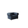 SESSEL CHESTERFIELD Elegant Klassisch Schick Stoff Whisper Velours Blau - Blau, Holz (112/77/90cm) - Kaiser Möbel