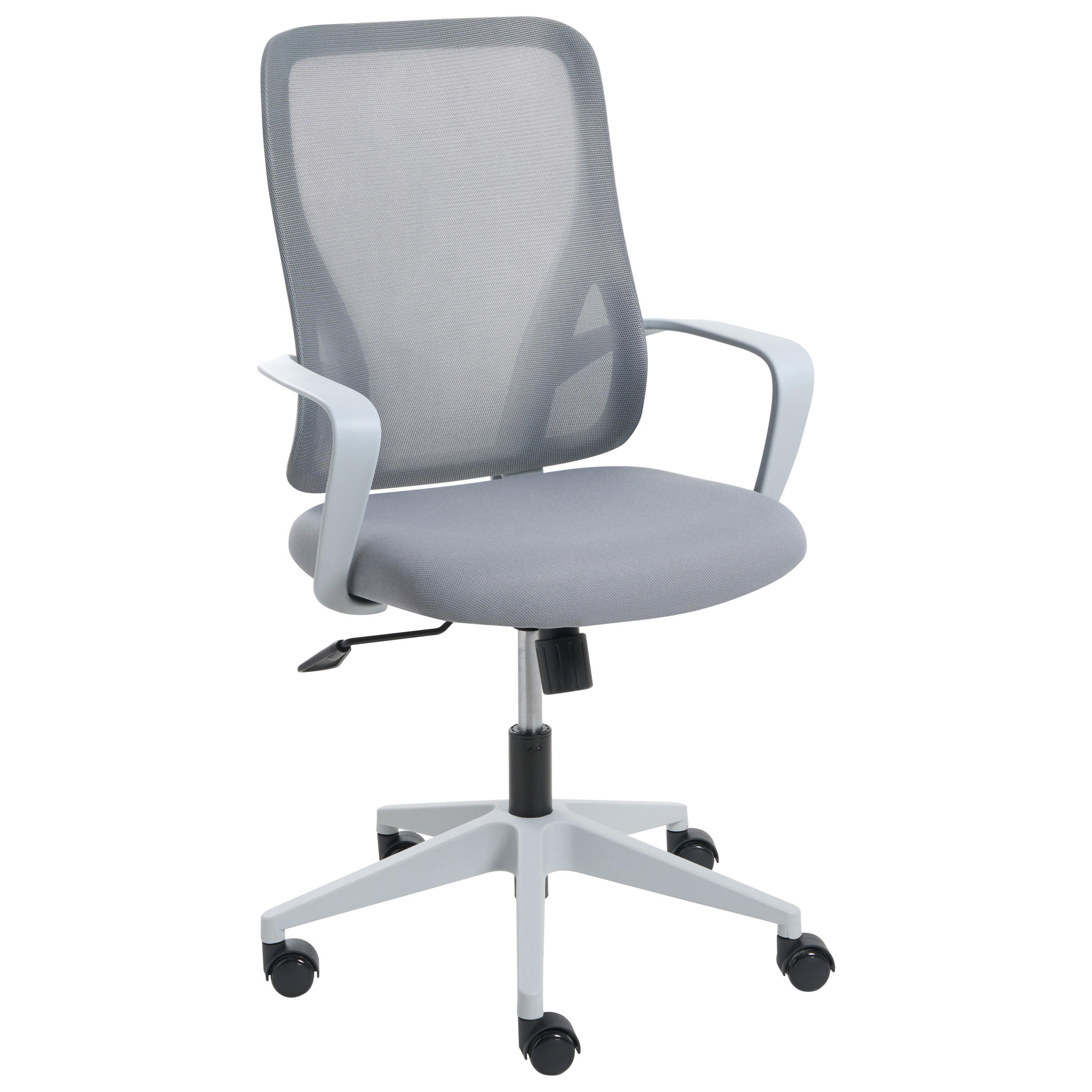 UREDSKA STOLICA svijetlosivi Luma - siva/svijetlo siva, tekstil (60/98/60cm) - Beliani