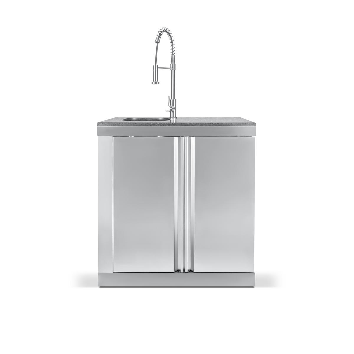 OUTDOORKÜCHE SILVERBACK S3 - Schwarz Hochglanz, Metall (200/90/58cm) - Goriller