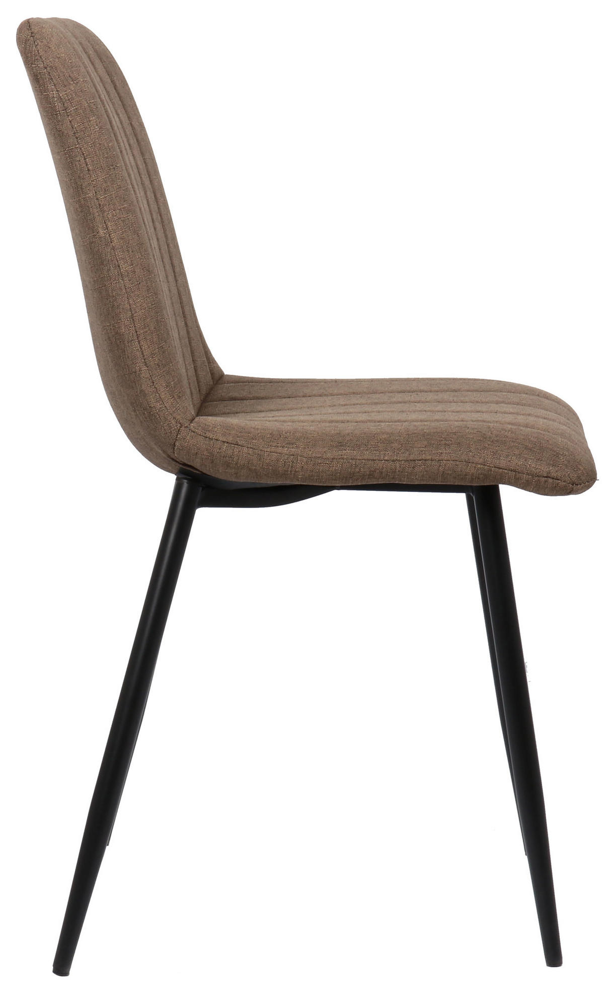 STUHL LENZ Stoff 88x45x53 cm braun Metall - Braun, Metall (45/88/53cm) - DELUKE