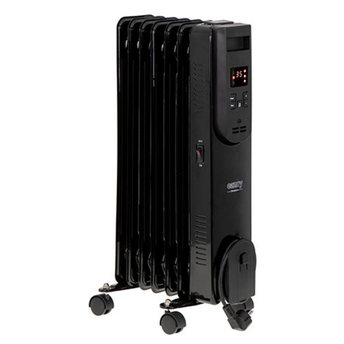 ÖLRADIATOR CR7812 Schwarz 1500W - Schwarz, Kunststoff/Metall (33/59.5/24cm) - camry