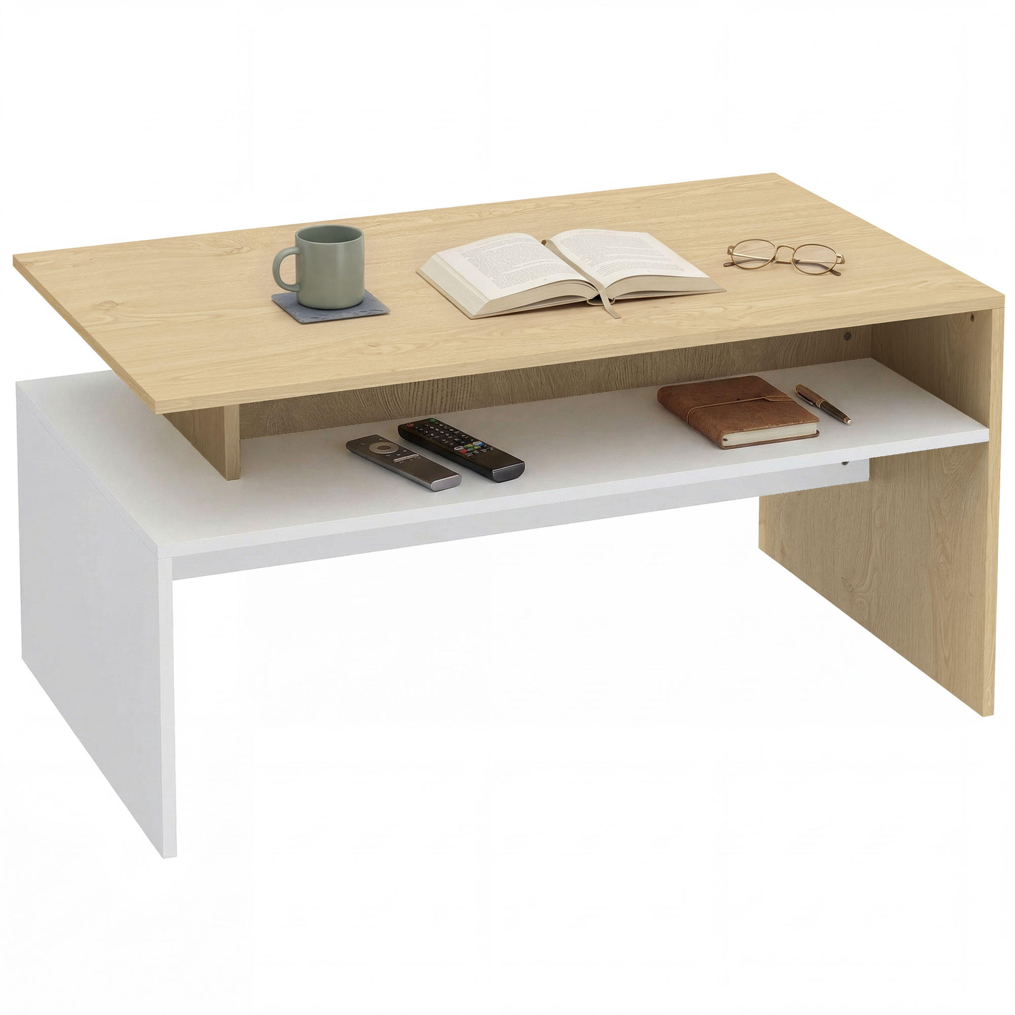 COUCHTISCH Weiß 12 Stück - Weiß, Kunststoff (95/55/50cm) - GiPP
