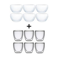 THERMOGLÄSER Klasique Transparent 12-teilig 100/300 ml Doppelwandig - Transparent, Glas - JUNG