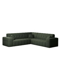 ECKSOFA Corner NIMES Stilvol Stoff Verita Dunkelgrün - Grün, Holz (246/246cm) - Kaiser Möbel