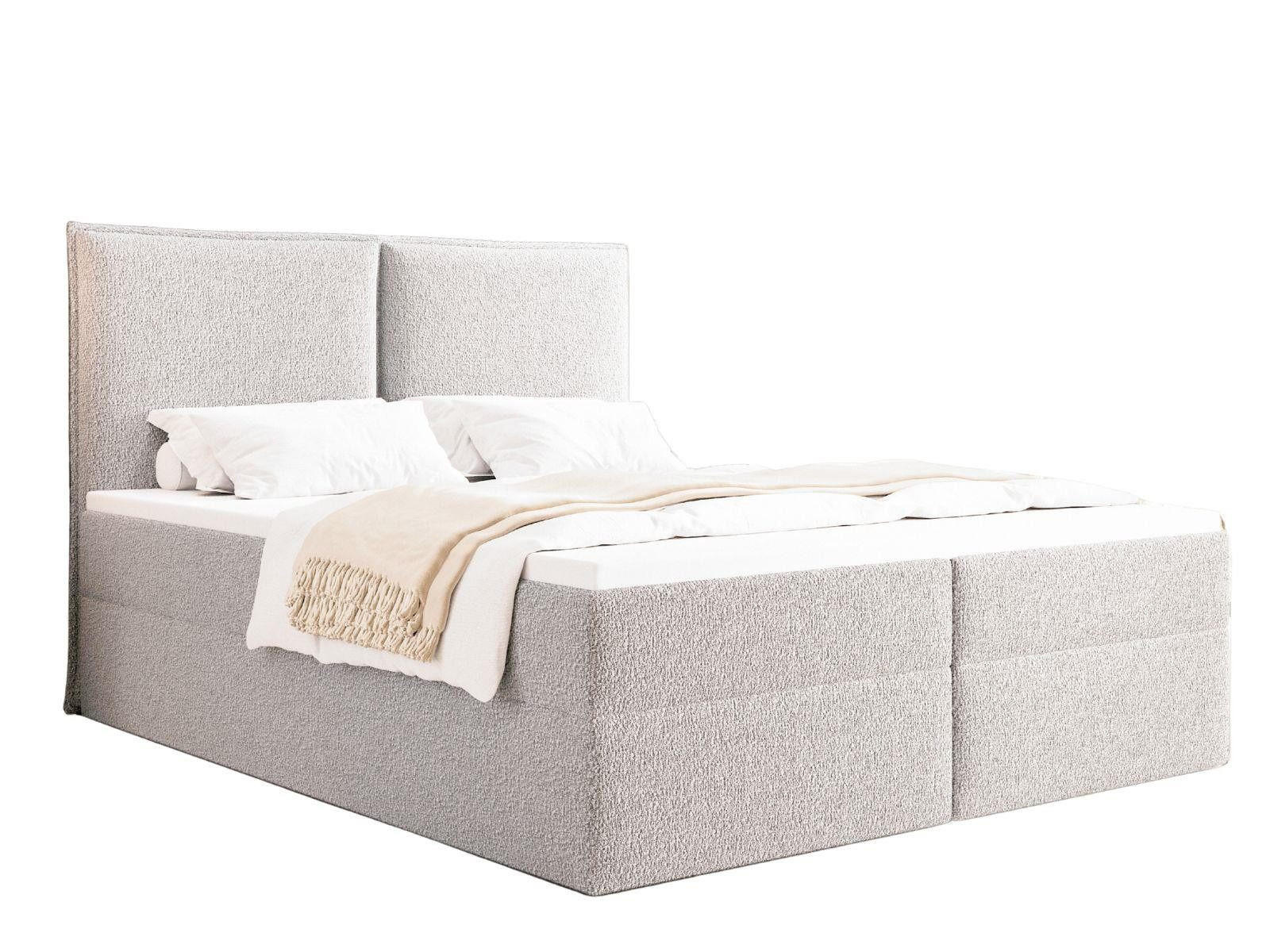 BOXBETT Weiß mit topper 120x200 PILLOW - Weiß, Holzwerkstoff (120/200cm) - Compleo24