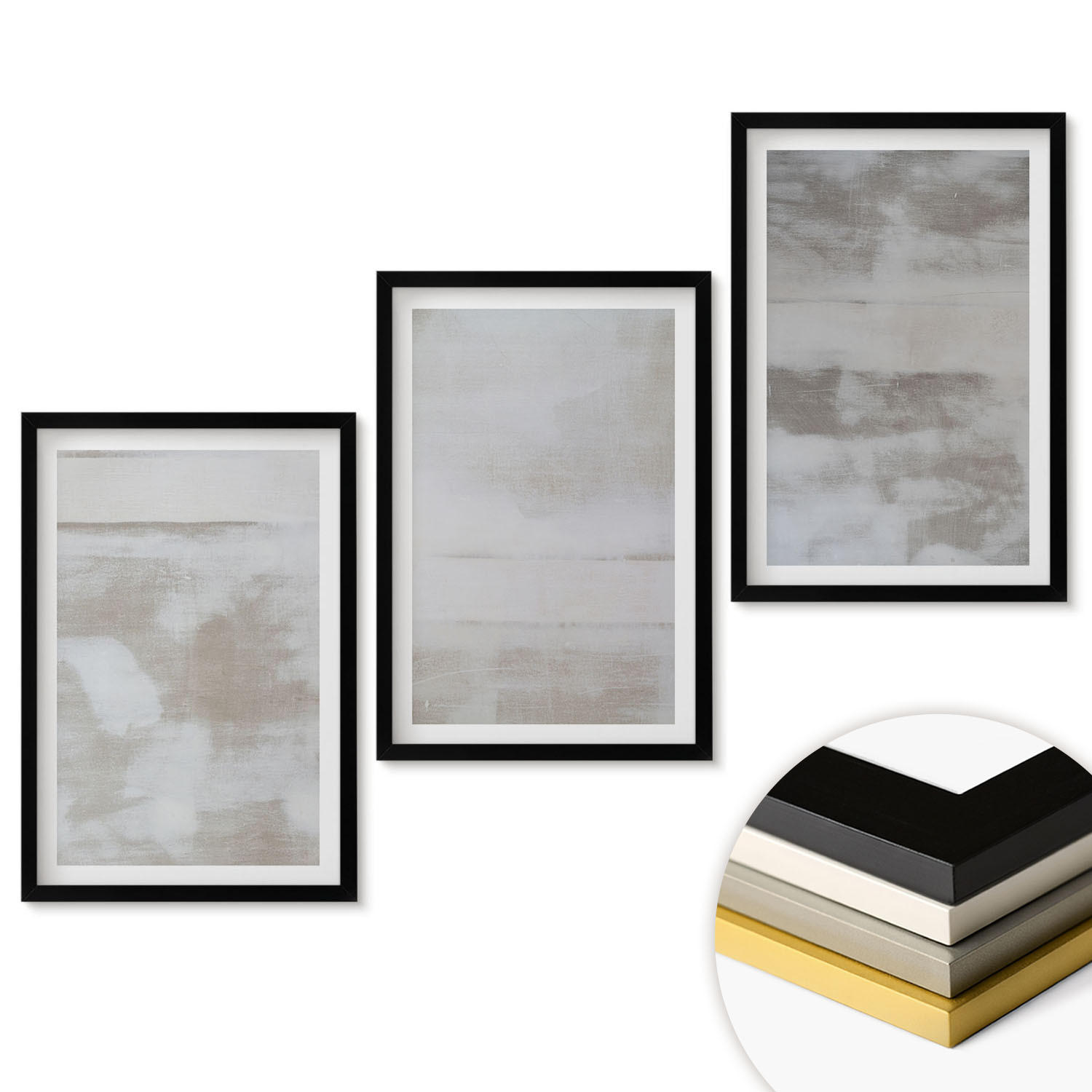 ArtPrintCave Wandbilder Schwarz 40x60 cm