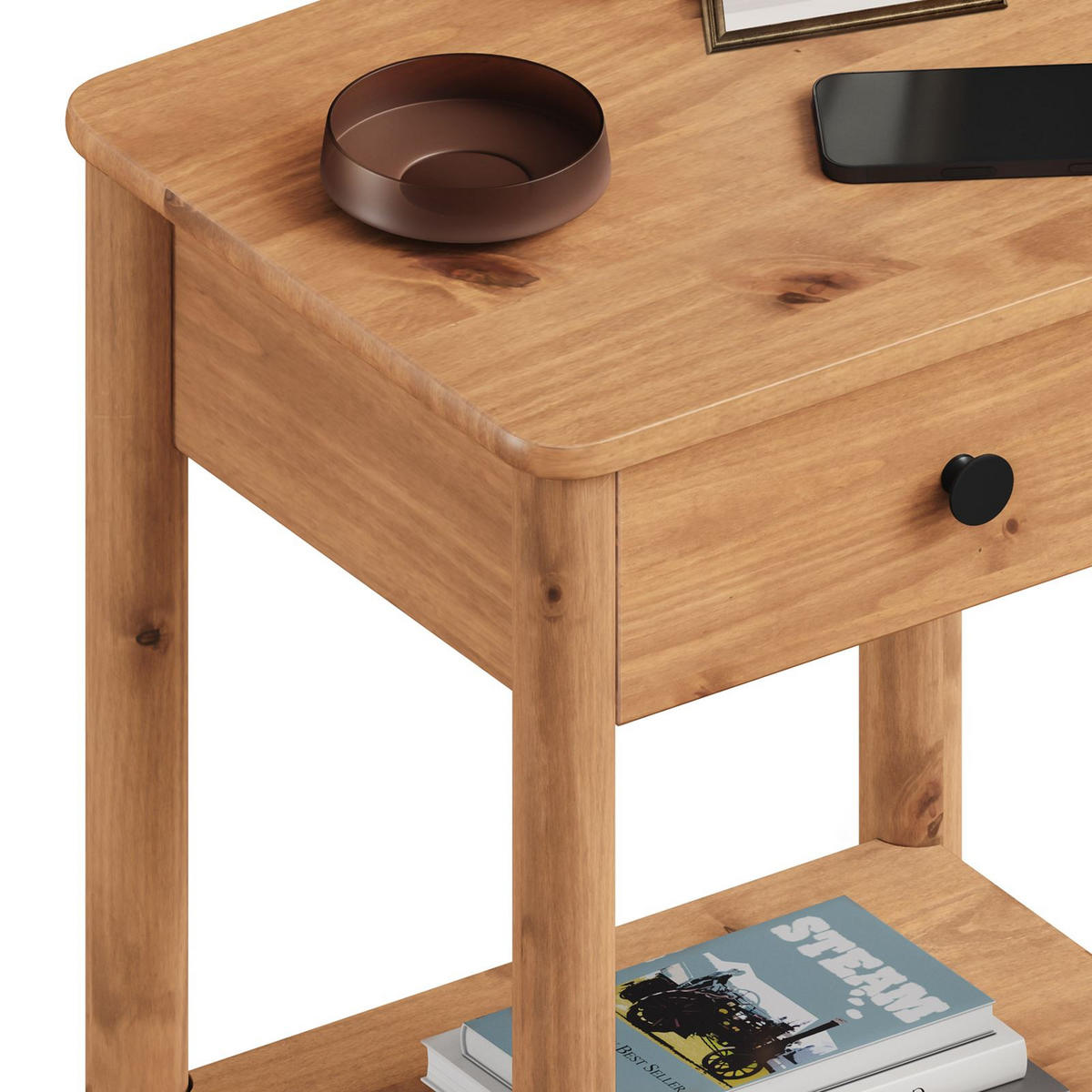 NACHTTISCH APOANA Eiche - Eichefarben, Holz (45/55/35cm) - IDIMEX