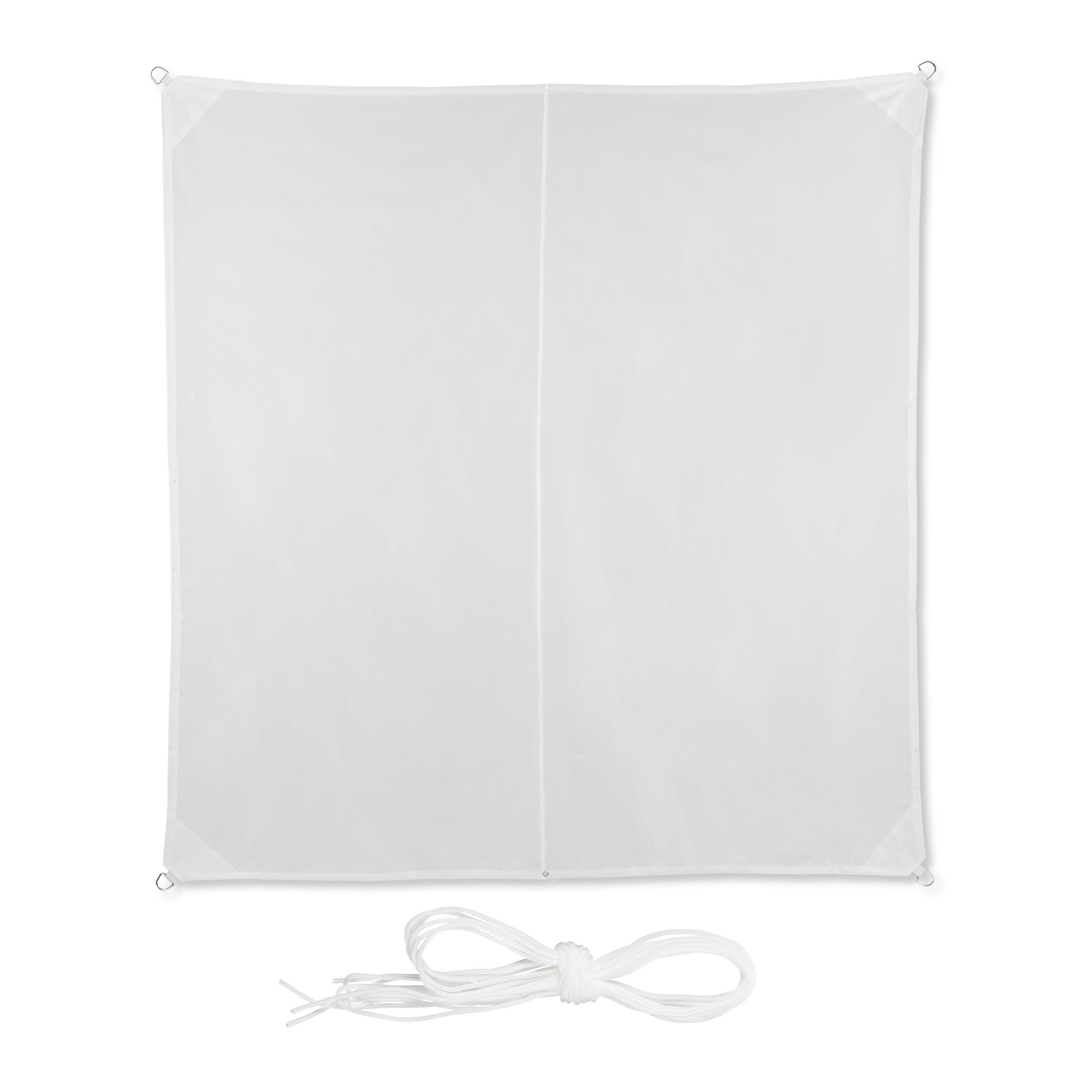 SONNENSEGEL - Weiß, Textil/Metall (300/300cm) - Relaxdays