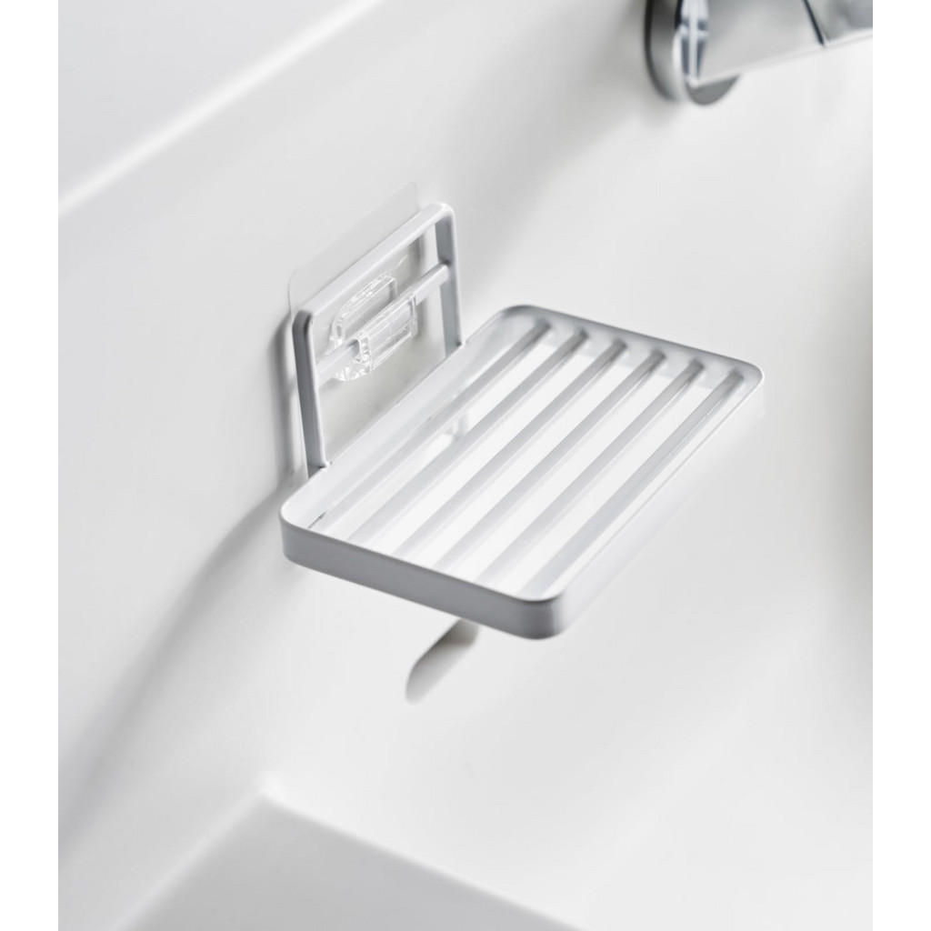 Thumbnail - Yamazaki Wandseifenhalter, Weiß, Metall, 12x7.8x8.5 cm, Badaccessoires, Waschplatzzubehör, Seifenschalen