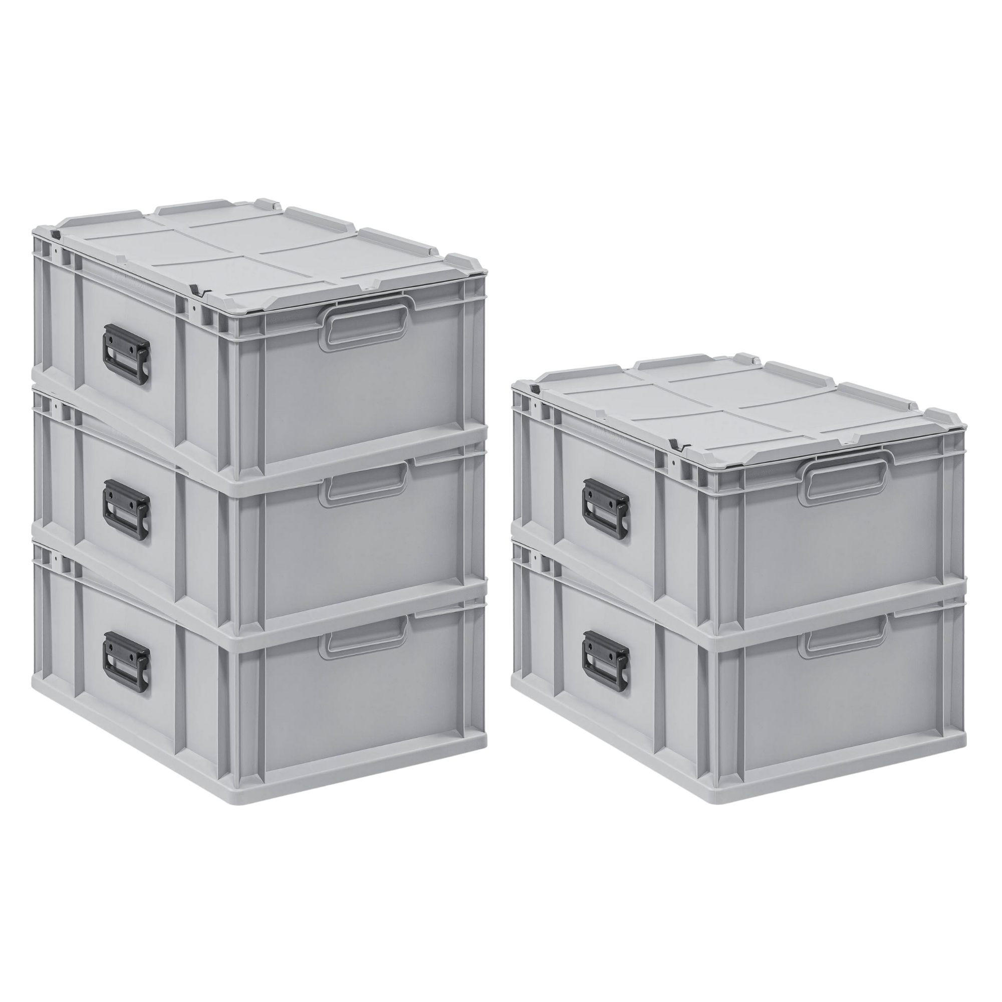 EUROBOX 5x Nextgen Portable 235x40x60cm 44 Liter - Grau, Kunststoff (40/23.5/60cm) - PROREGAL
