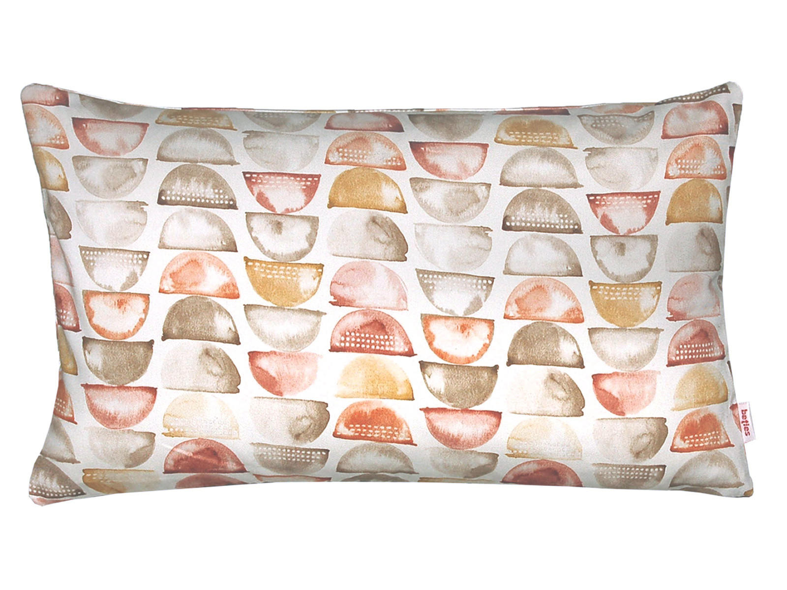 KISSENHÜLLE Ubuntu erdton 100% Baunwolle 30/50 cm - Taupe/Currygelb, Textil (30/50cm) - beties Heimtextil