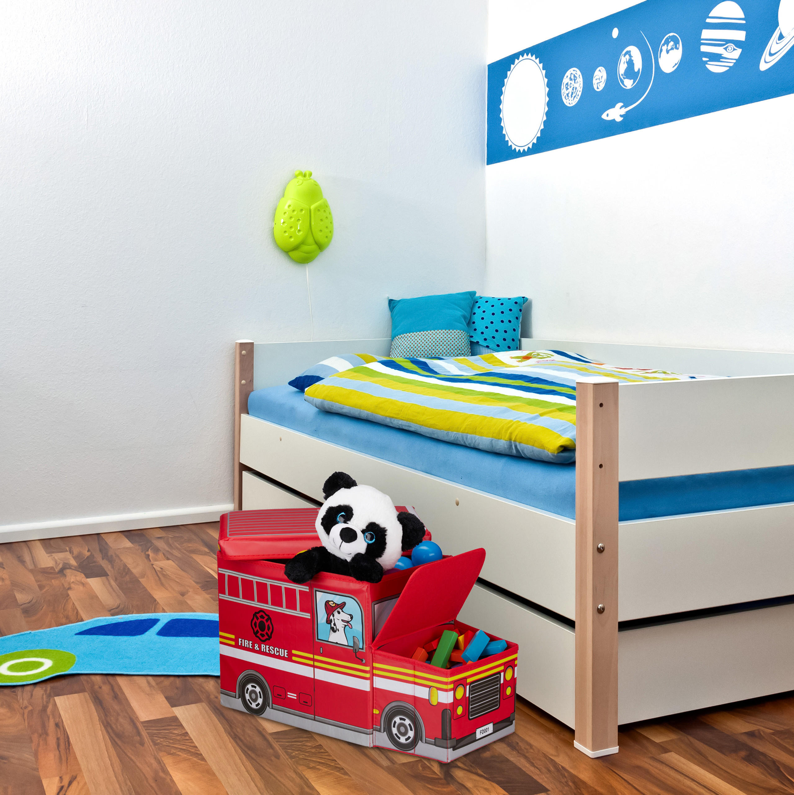 SITZBOX Kinder - Rot, Holzwerkstoff/Wellpappe (27/33/56cm) - Relaxdays