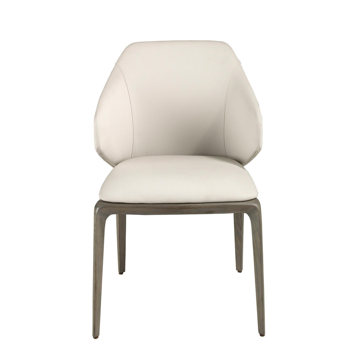 STUHL Eiche Esche Creme 53/54/82 cm - Eichefarben/Creme, Leder (53/82/54cm) - ANGEL CERDA