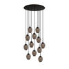 GALERIELEUCHTE Echos 12-flammig Rauch Ø 18cm - Anthrazit/Schwarz, Glas (18/18/20cm) - s.luce