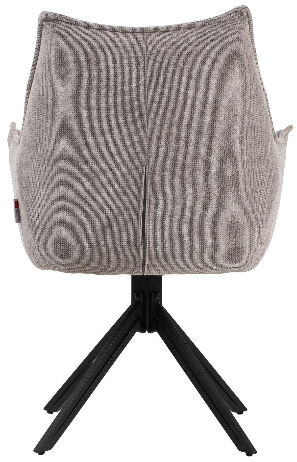 DININGSESSEL Ginosa - 6er Set - drehbar - hellgrau - Hellgrau/Schwarz, Textil/Metall (62/90/66cm) - bene living