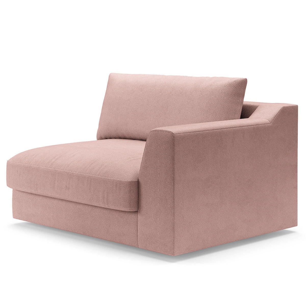 BIG-SOFA - Hellrosa, Kunststoff/Textil (274/90/112cm) - home24