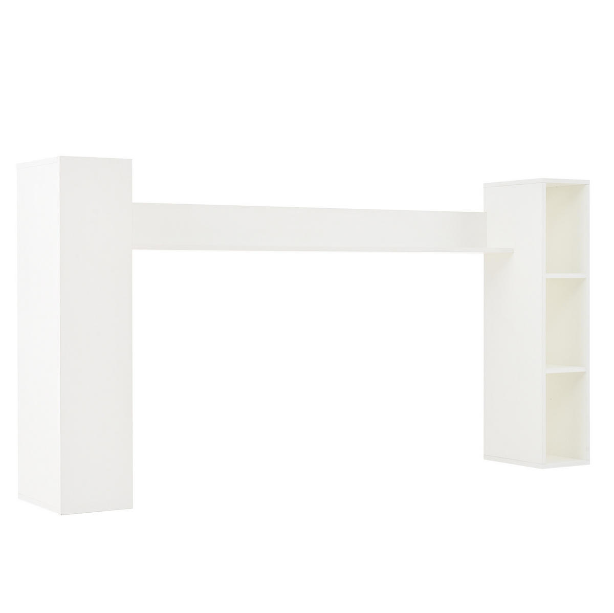 SET TV ormarića 180/35/33,5 cm bijeli od iverice s visećim i stojećim elementima - bijela, drvni materijal (180/33.5/35cm) - OKWISH