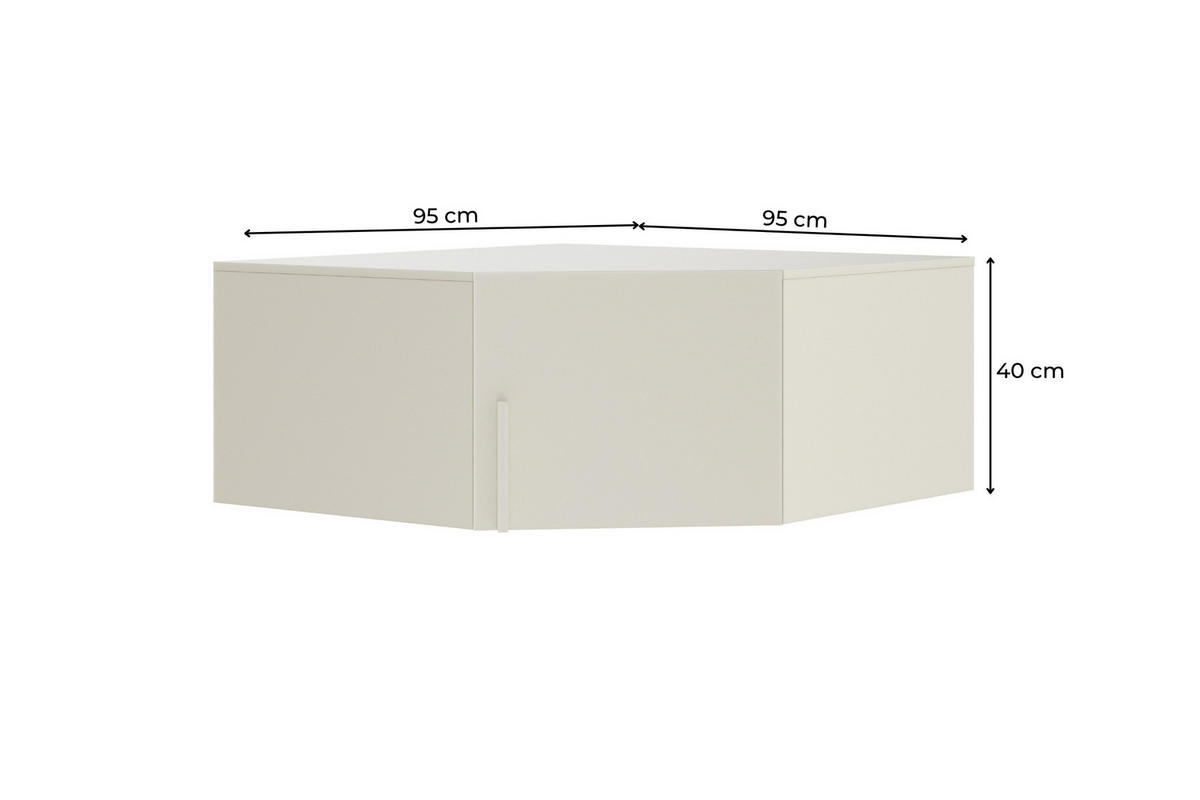 AUFSATZSCHRANK BRISSO BRN4 95/40/95 cm in Kaschmir - Kaschmir, Holzwerkstoff (95/40/95cm) - Deine Möbel 24