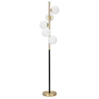 STEHLEUCHTE Glamy Dark 160 cm - Goldfarben, Metall (46/46/160cm) - Mauro Ferretti