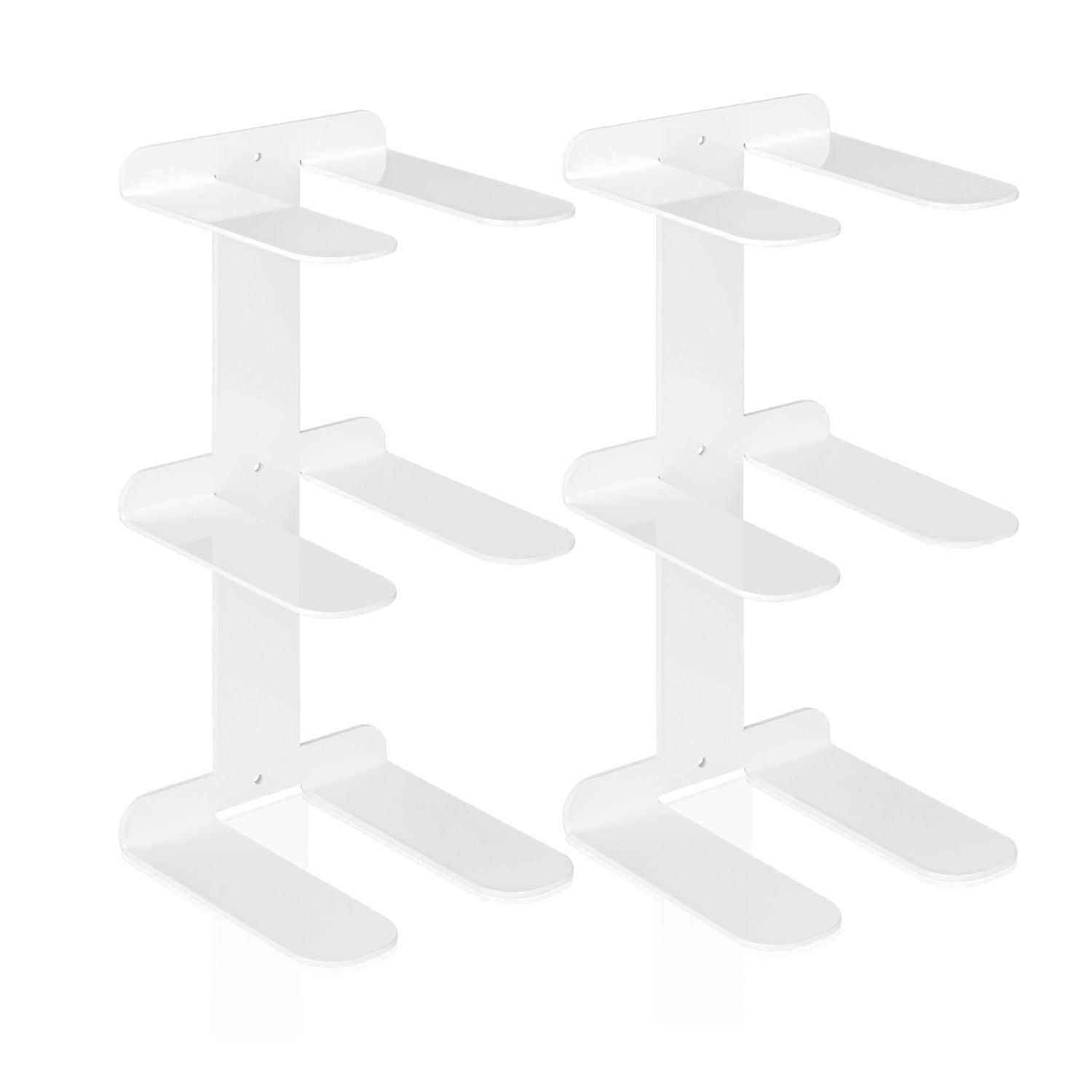 METALL Schweberegal Prosa 2er Set - Weiß, Metall (15/35/14cm) - kommodly
