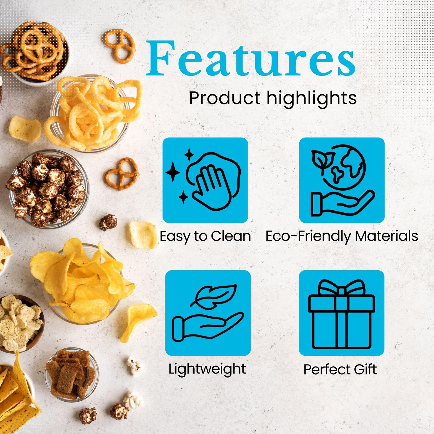 DIP SNACK SCHALEN SET aus Keramik(4er-Set) - Weiß, Keramik (33.6/15/18cm) - Intirilife