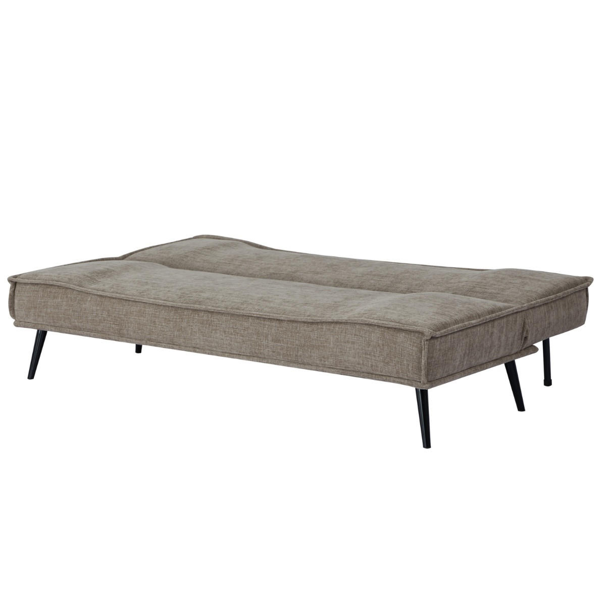 SCHLASOFA 3-Stizer aus Stoff 181x83x81cm, taupe - Taupe, Textil (83/81/181cm) - Giga Meubel