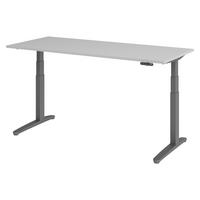 SCHREIBTISCH elektrisch XBHM 80/180/74 cm in Grau/Graphitfarben - Graphitfarben/Grau, Holzwerkstoff (80/180/74cm) - bümö