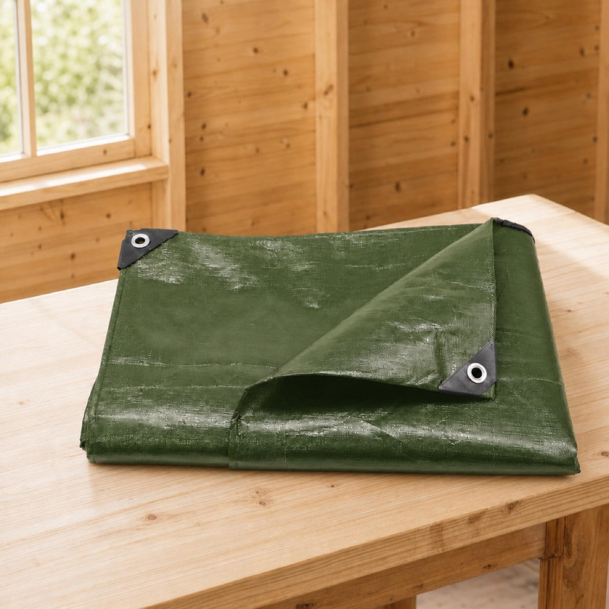 PONJAVA zelena vodoodporna 200 g/m² 2x3 m - temno zelena, umetna masa (300/200/0.1cm) - Relaxdays