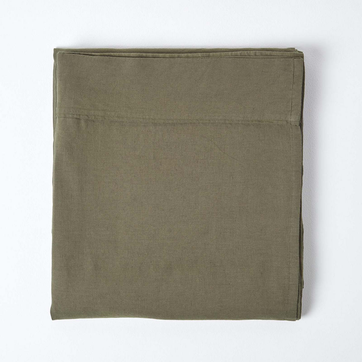 LEINEN-BETTLAKEN ohne Gummizug aus 60% Leinen & 40% Baumwolle - Olivgrün, Textil (240/300cm) - Homescapes