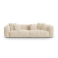 MODULARES-SOFA Martina aus Cord leichtes beige 4 Sitzplätze - Creme, Textil (320/75/106cm) - Micadoni