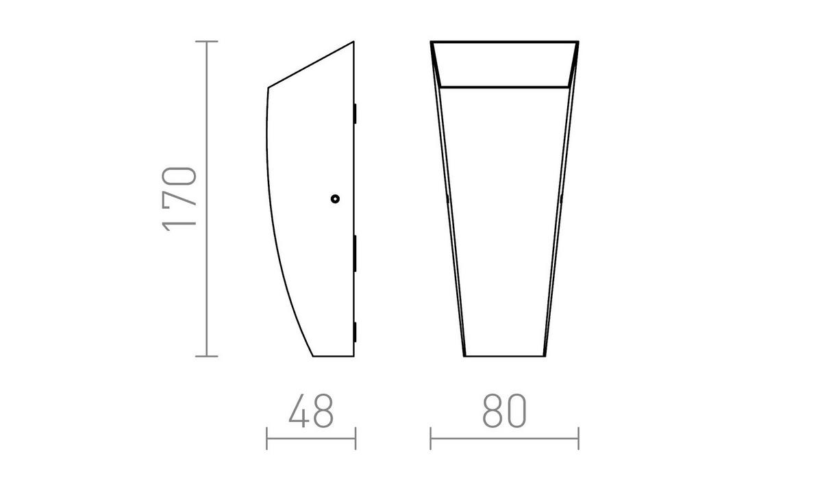 AUSSENLEUCHTE PIA Anthrazitgrau 6 W IP54 - Grau, Metall (47/7/17cm) - Rendl
