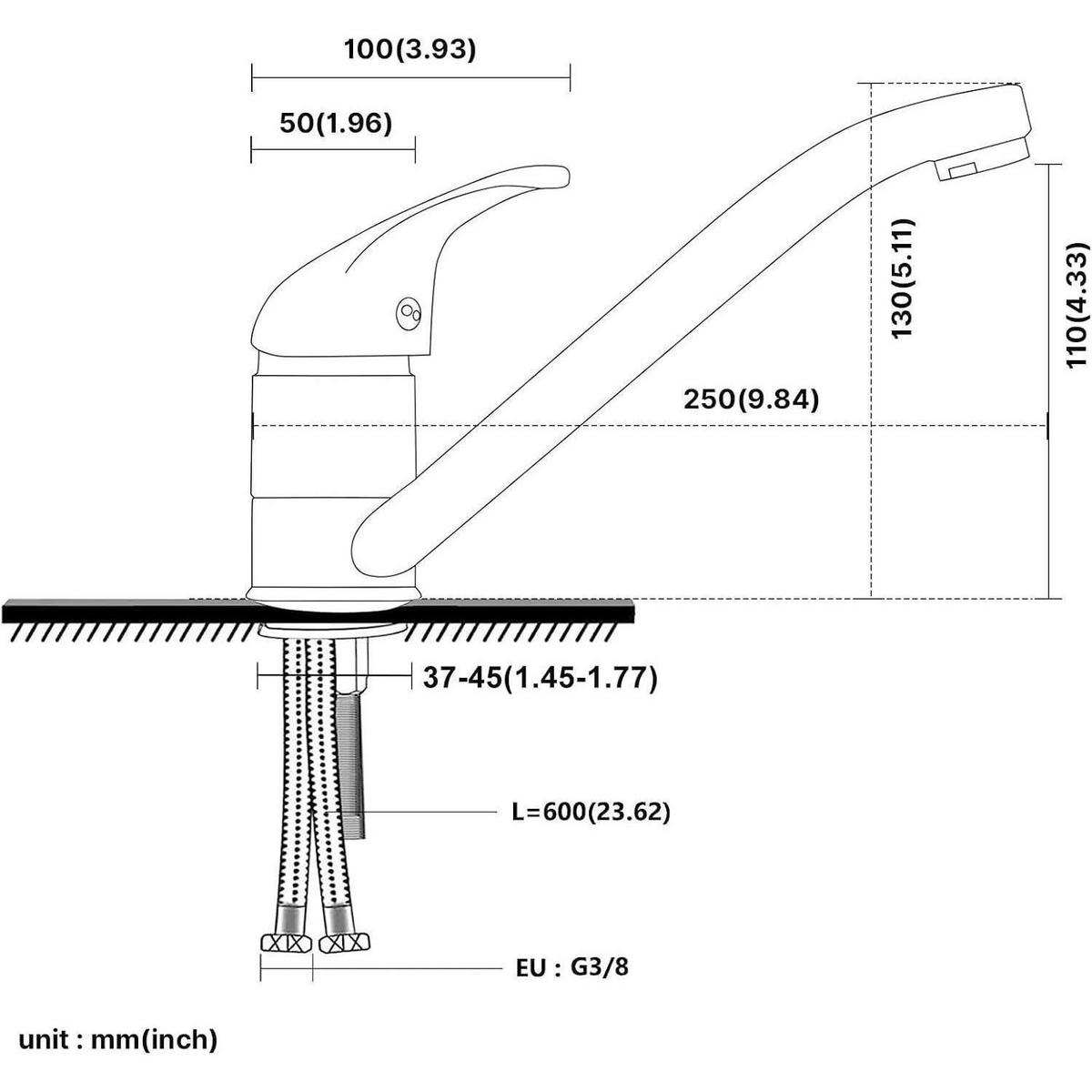 KÜCHENARMATUR 360° schwenkbar Schwarz - Schwarz, Metall (15/5/30cm)