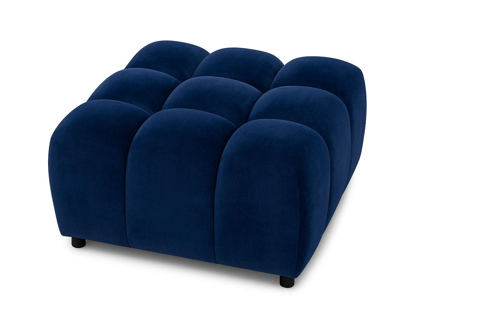 HOCKER, Modulhocker Bolla, stoff Bluvel, Tintenblau - Blau, Holz (96/42/96cm) - Kaiser Möbel