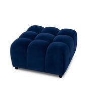 HOCKER, Modulhocker Bolla, stoff Bluvel, Tintenblau - Blau, Holz (96/42/96cm) - Kaiser Möbel