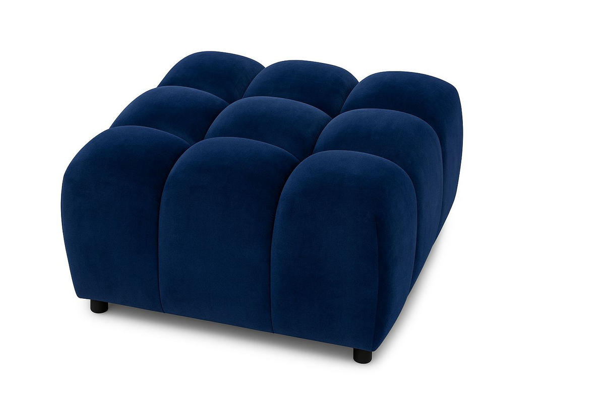 HOCKER, Modulhocker Bolla, stoff Bluvel, Tintenblau - Blau, Holz (96/42/96cm) - Kaiser Möbel