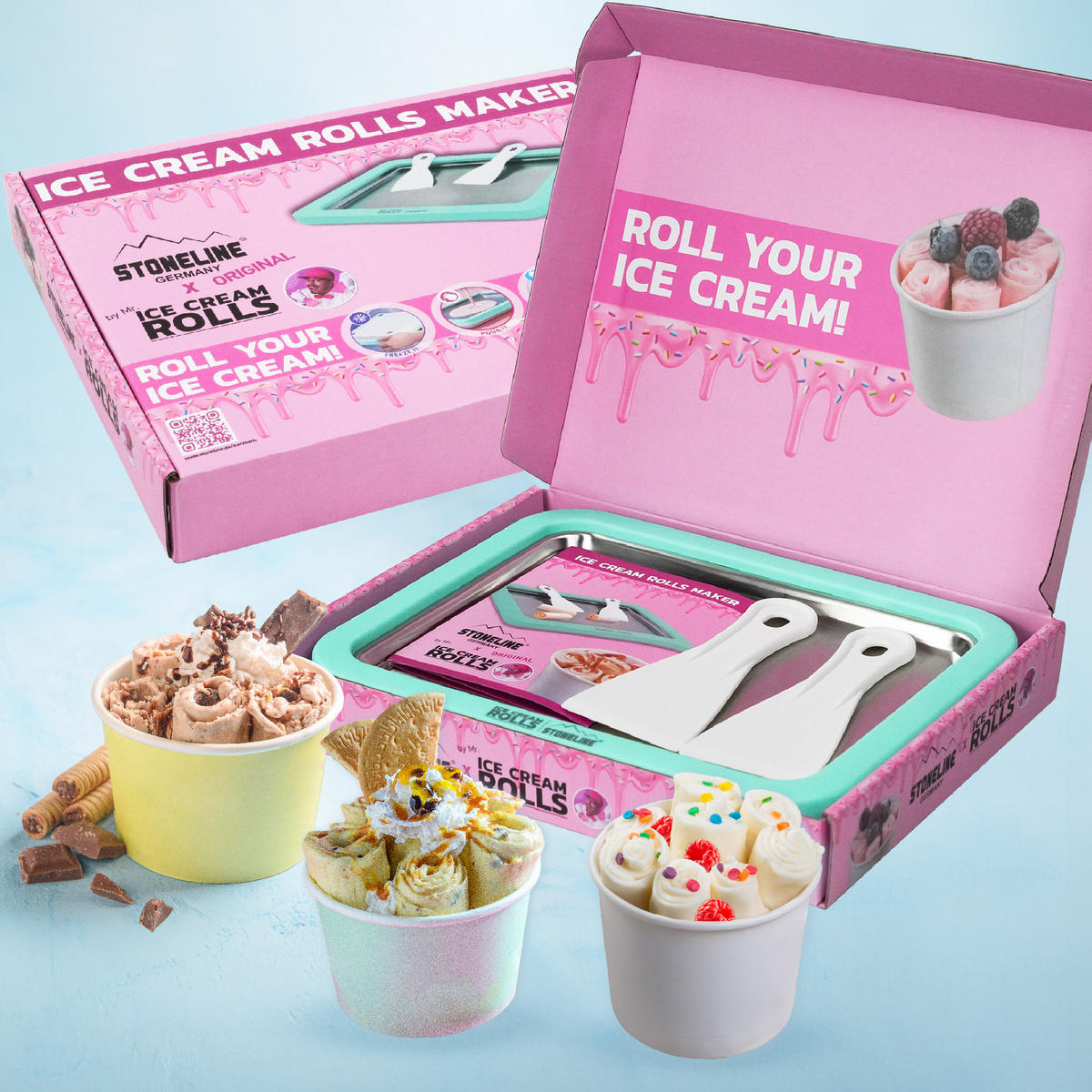 ICE-CREAM-ROLLS-MAKER ROSA - Rosa, Metall - Stoneline