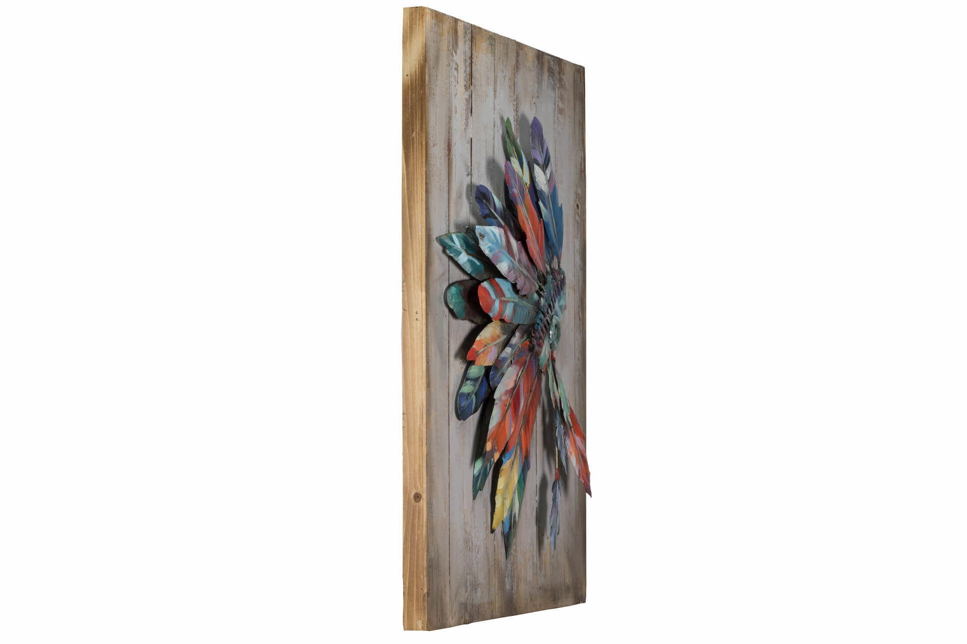 METALLBILD Bunt 60/90 cm - Multicolor/Braun, Metall (3.27/90cm) - KUNSTLOFT