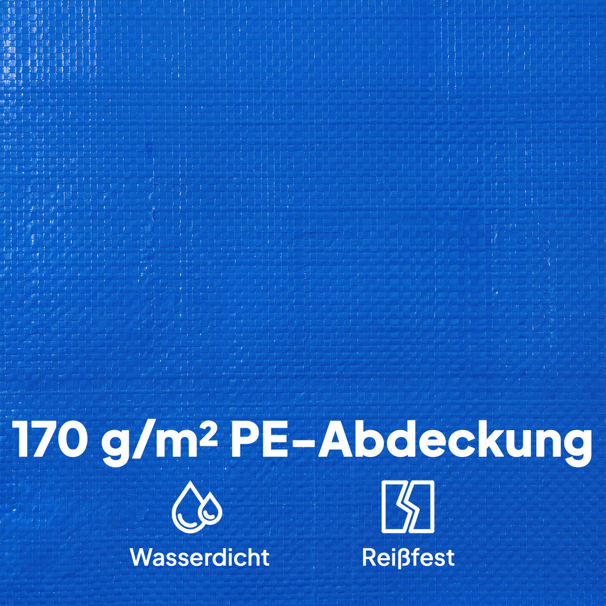POOL-WINTERABDECKUNG PE Blau - Blau, Kunststoff (550/550cm) - Outsunny