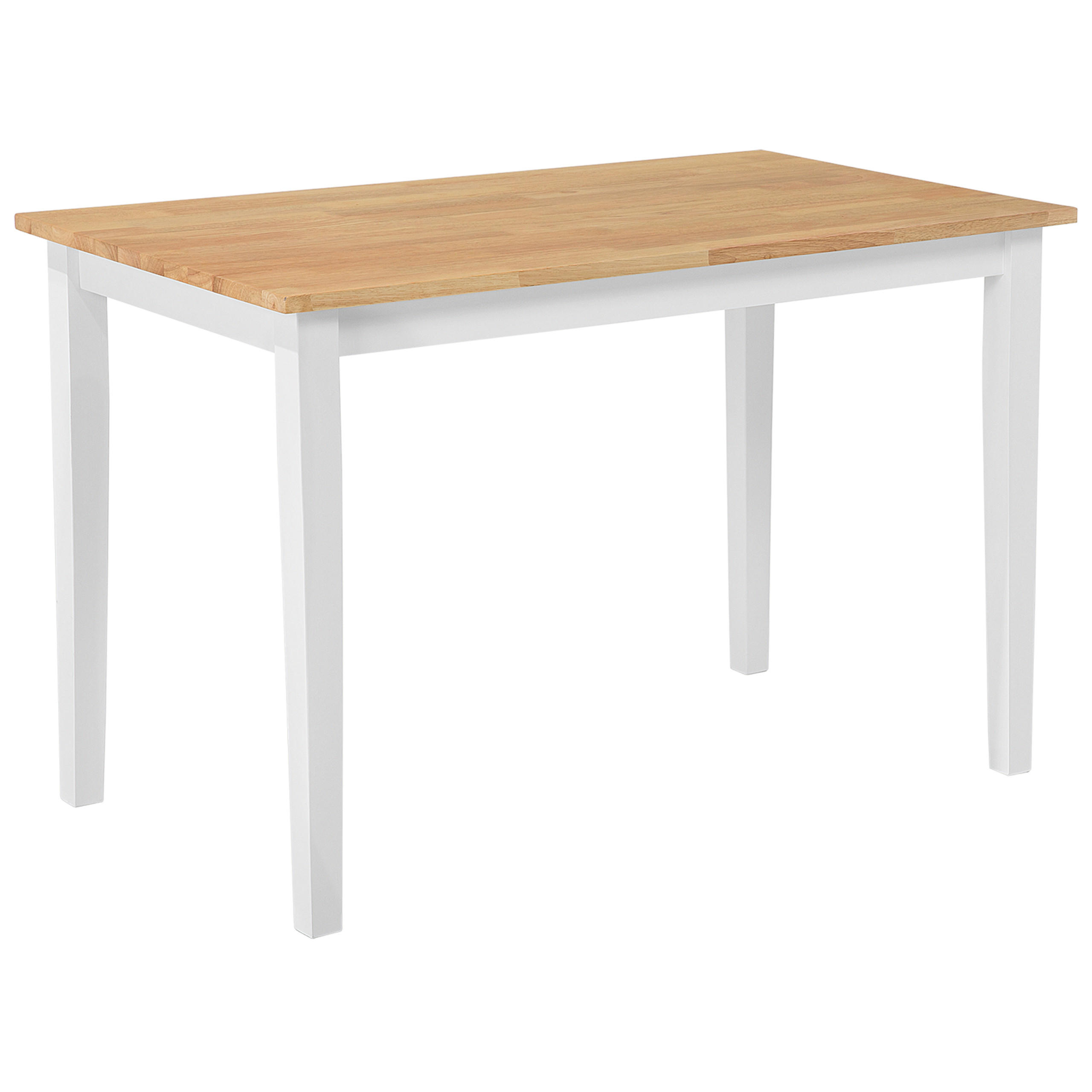Beliani JÍDELNÍ STŮL 120/75/74 cm Bílý, Světle hnědý Obdélníkový Houston