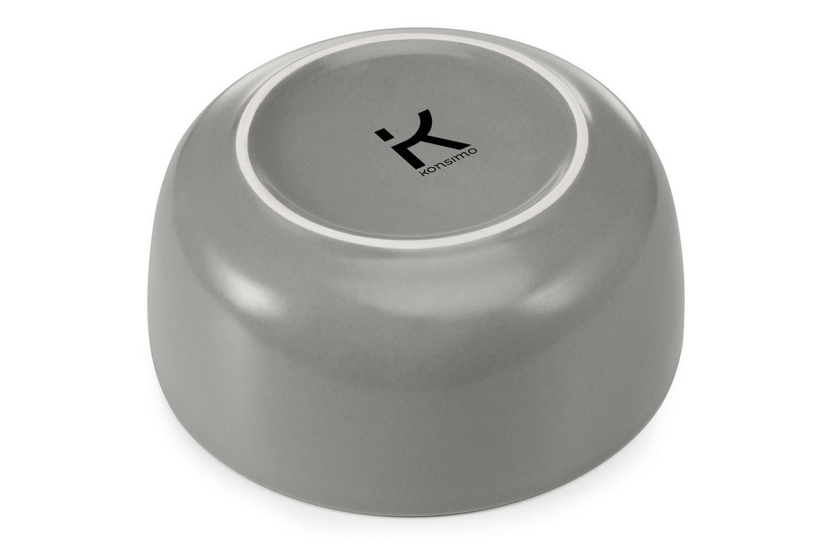 SCHÜSSEL-SET VICTO 6 Personen 6-tlg, matt grau - Grau, Keramik - KONSIMO®