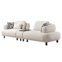 SOFA Barcelona 4-Sitzer Webstoff Creme - Creme, Holz/Textil (270/79/110cm) - Villa Möbel