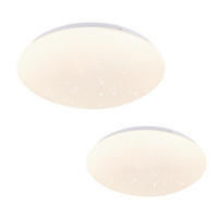 DECKENLEUCHTE LED Wohnzimmer Ø16.8CM - Weiß, Kunststoff (16/16/6.7cm) - ZMH