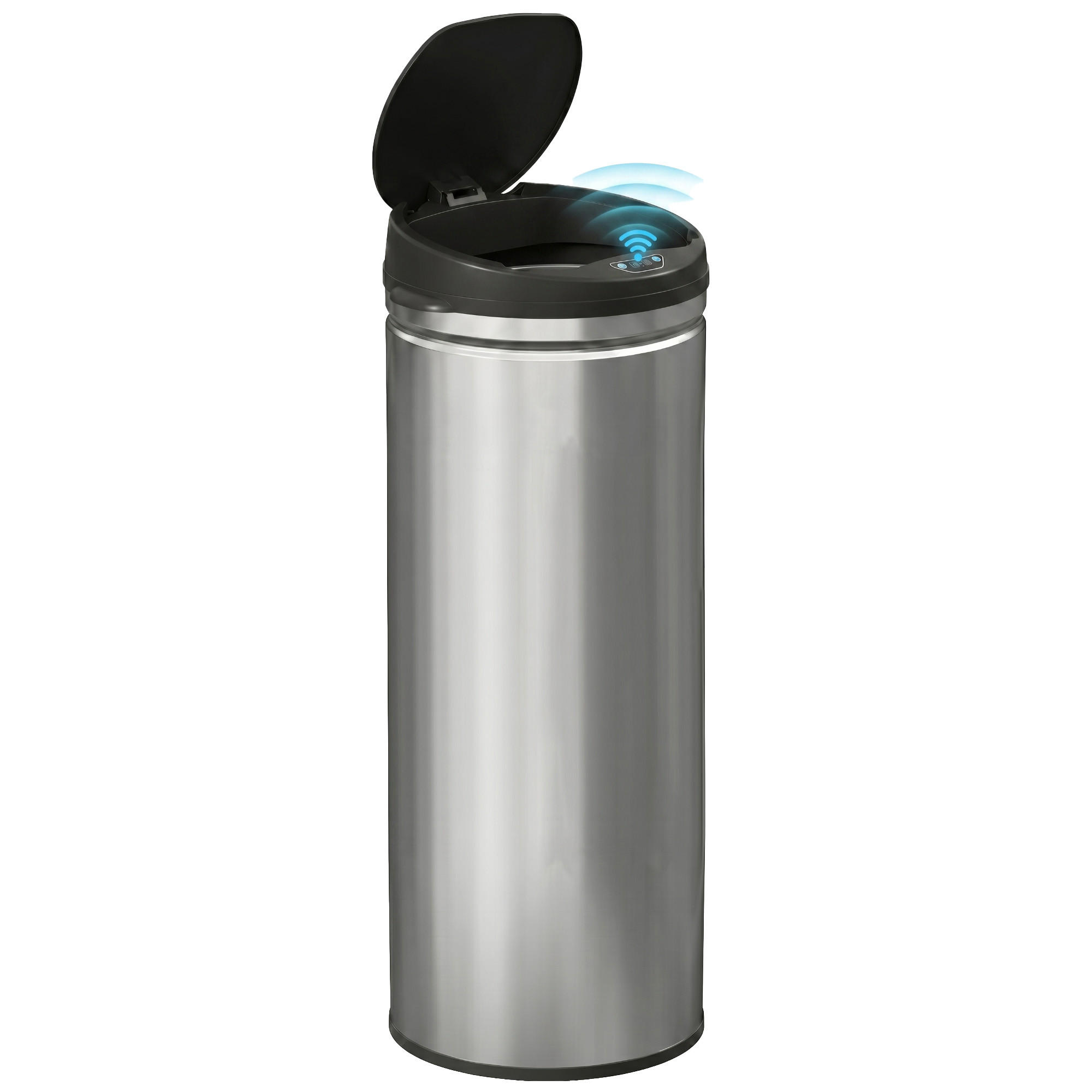 ABFALLEIMER Silberfarben 1 Stück - Silberfarben, Metall (30.5/85/30.5cm) - GiPP