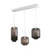 HÄNGELEUCHTE Velo 3-flammig Rauch Ø 18/20/25cm - Anthrazit/Weiß, Glas (25/25/27cm) - s.luce