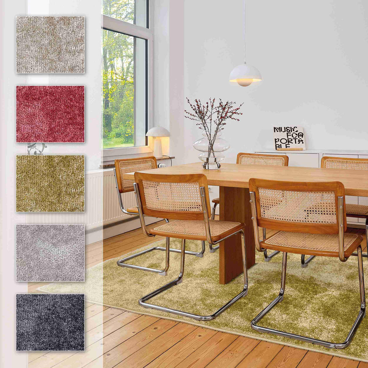 KURZFLORTEPPICH STEVIE - Grün, Textil (120/180cm) - Astra
