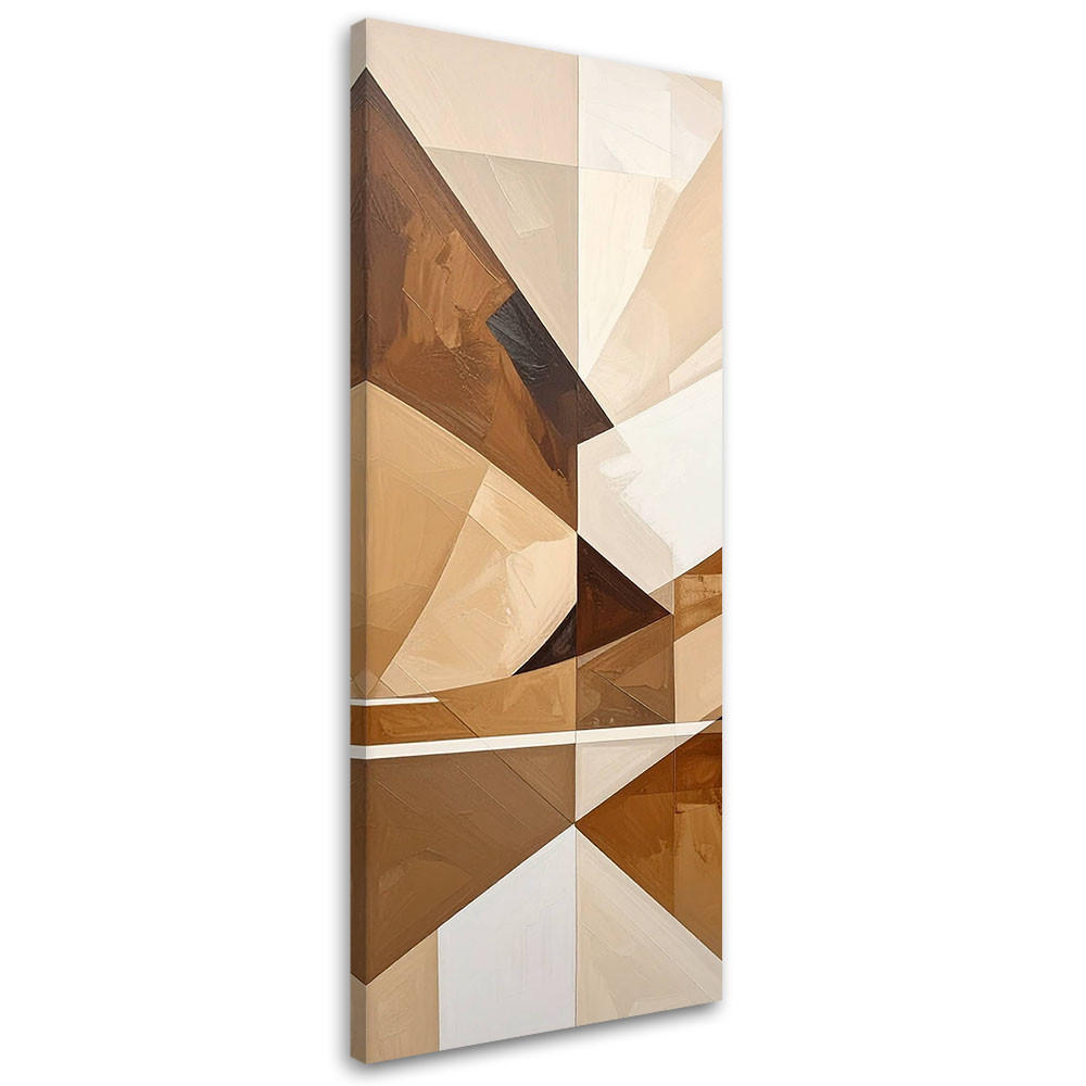 LEINWANDBILD 3D und geometrisch 50x150cm - Beige, Textil (50/150cm) - Feeby